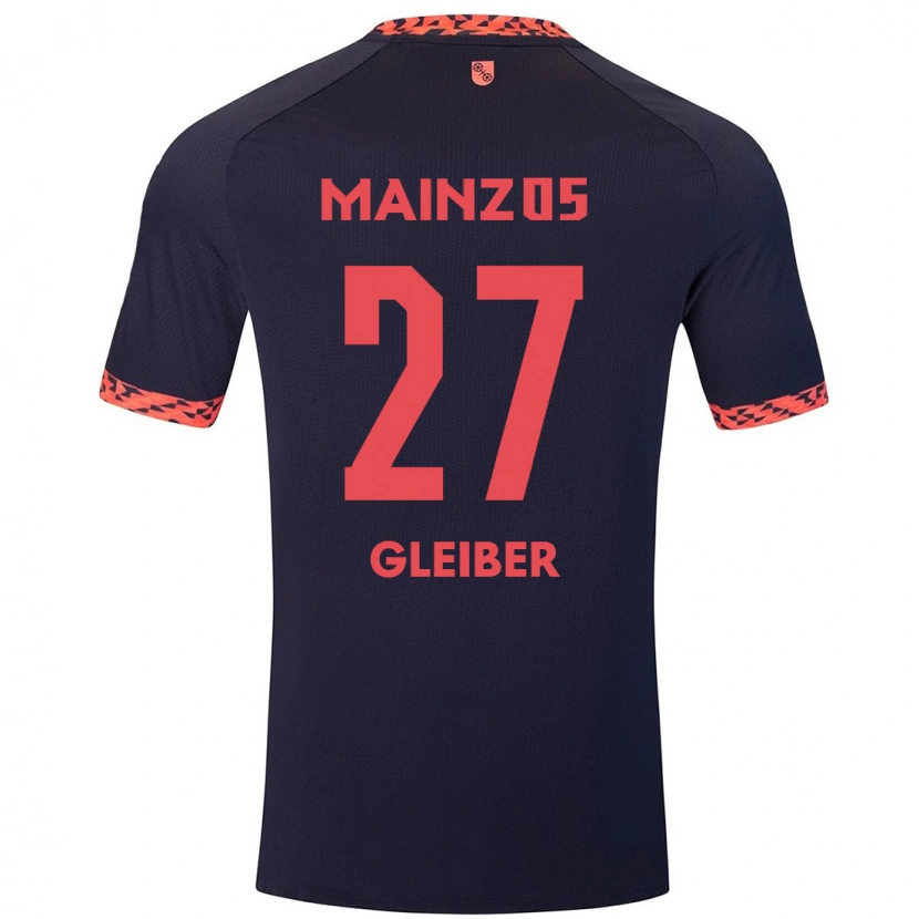 Danxen Kid Daniel Gleiber #27 Blue Coral Red Away Jersey 2024/25 T-Shirt