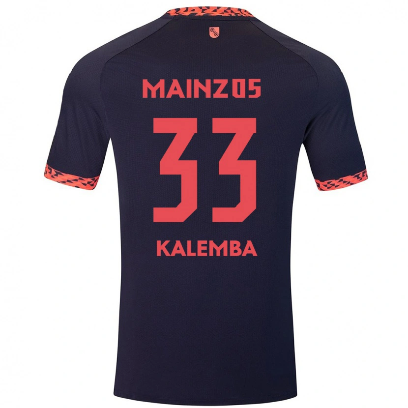 Danxen Kid Marcel Kalemba #33 Blue Coral Red Away Jersey 2024/25 T-Shirt