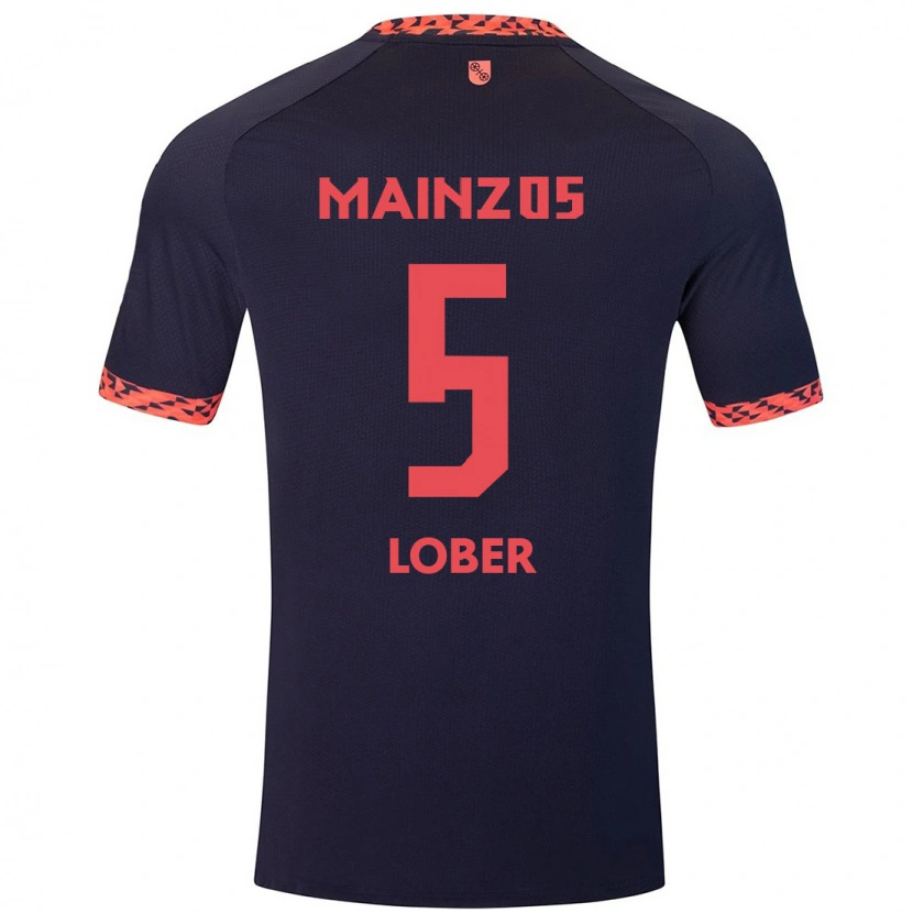 Danxen Kid Jana Löber #5 Blue Coral Red Away Jersey 2024/25 T-Shirt