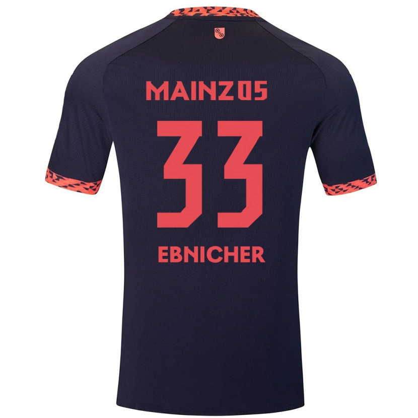 Danxen Kid Sabine Ebnicher #33 Blue Coral Red Away Jersey 2024/25 T-Shirt