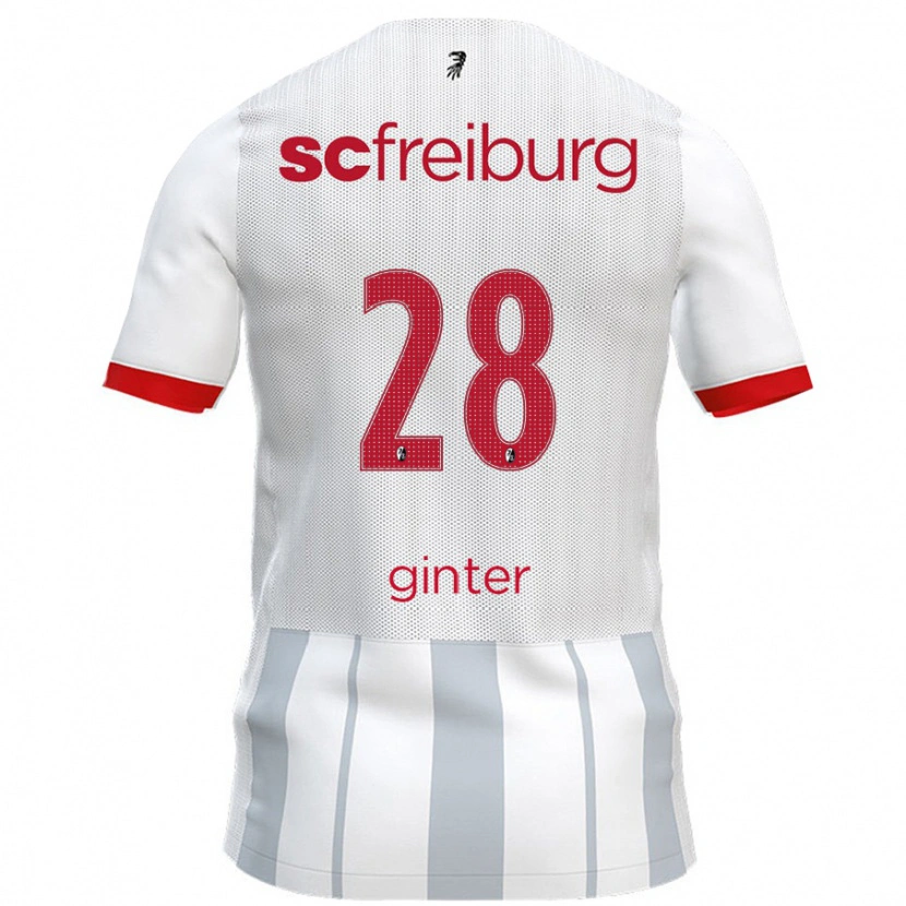 Danxen Kid Matthias Ginter #28 White Grey Away Jersey 2024/25 T-Shirt