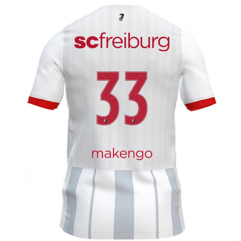 Danxen Kid Jordy Makengo #33 White Grey Away Jersey 2024/25 T-Shirt