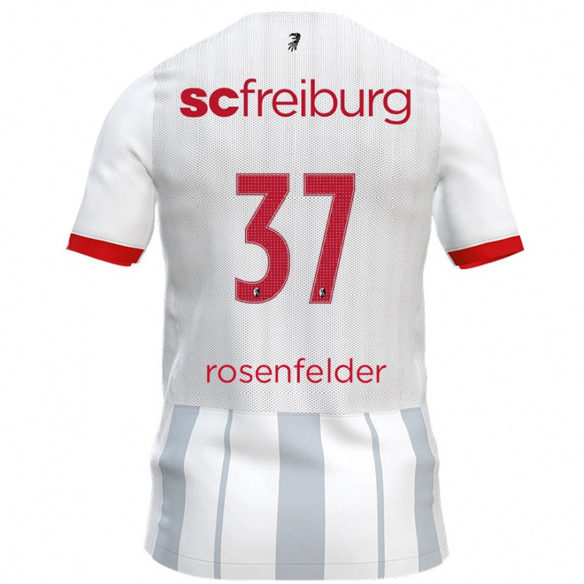 Danxen Kid Max Rosenfelder #37 White Grey Away Jersey 2024/25 T-Shirt