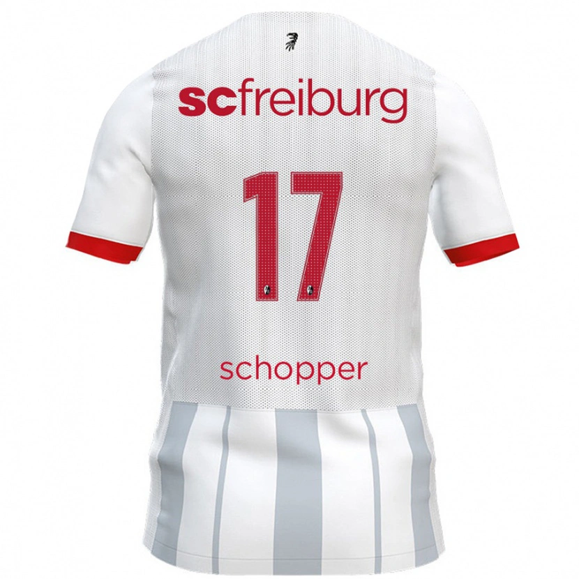 Danxen Kid David Schopper #17 White Grey Away Jersey 2024/25 T-Shirt