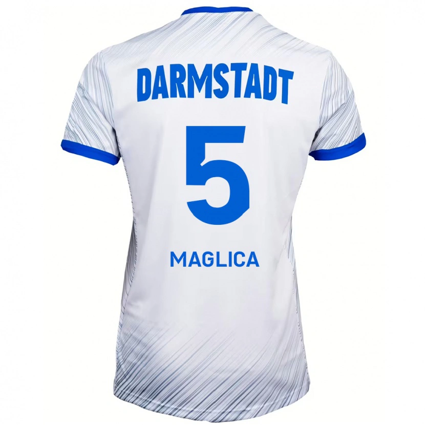 Danxen Kid Matej Maglica #5 White Blue Away Jersey 2024/25 T-Shirt