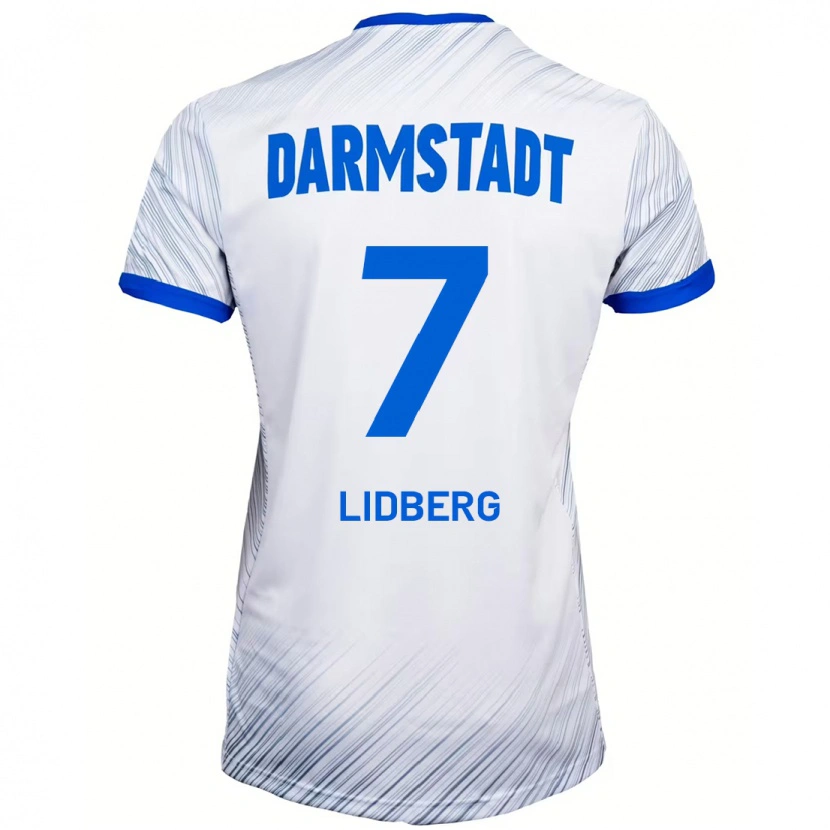 Danxen Kid Isac Lidberg #7 White Blue Away Jersey 2024/25 T-Shirt