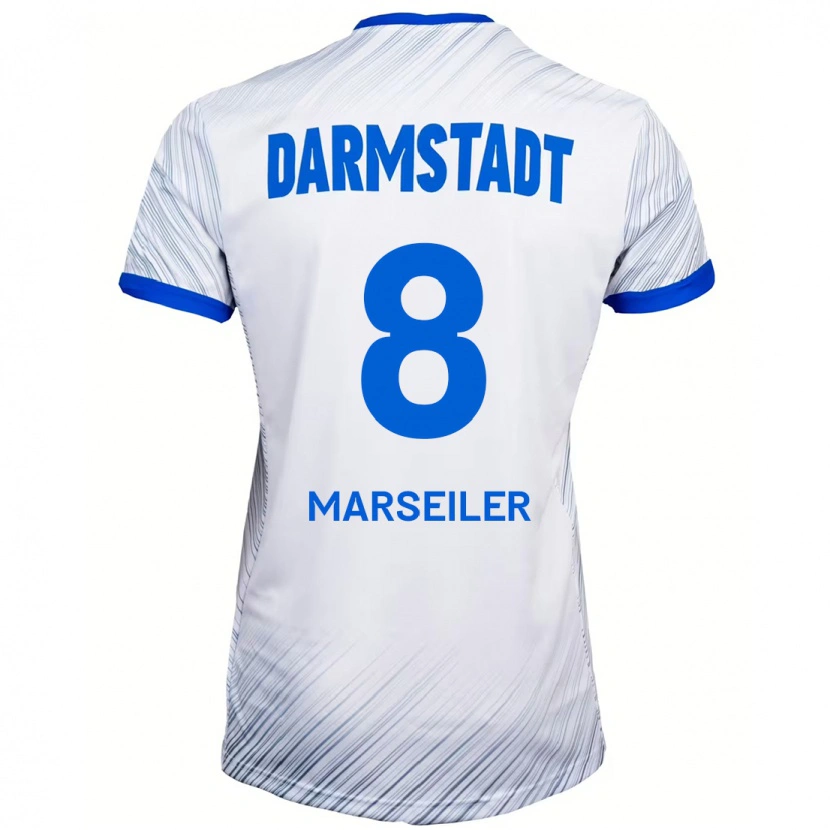 Danxen Kid Luca Marseiler #8 White Blue Away Jersey 2024/25 T-Shirt