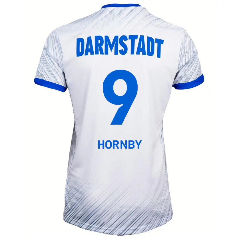 Danxen Kid Fraser Hornby #9 White Blue Away Jersey 2024/25 T-Shirt