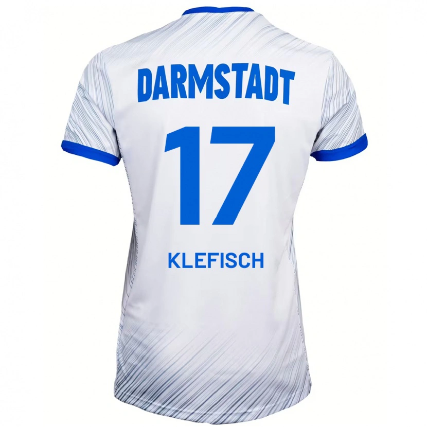 Danxen Kid Kai Klefisch #17 White Blue Away Jersey 2024/25 T-Shirt