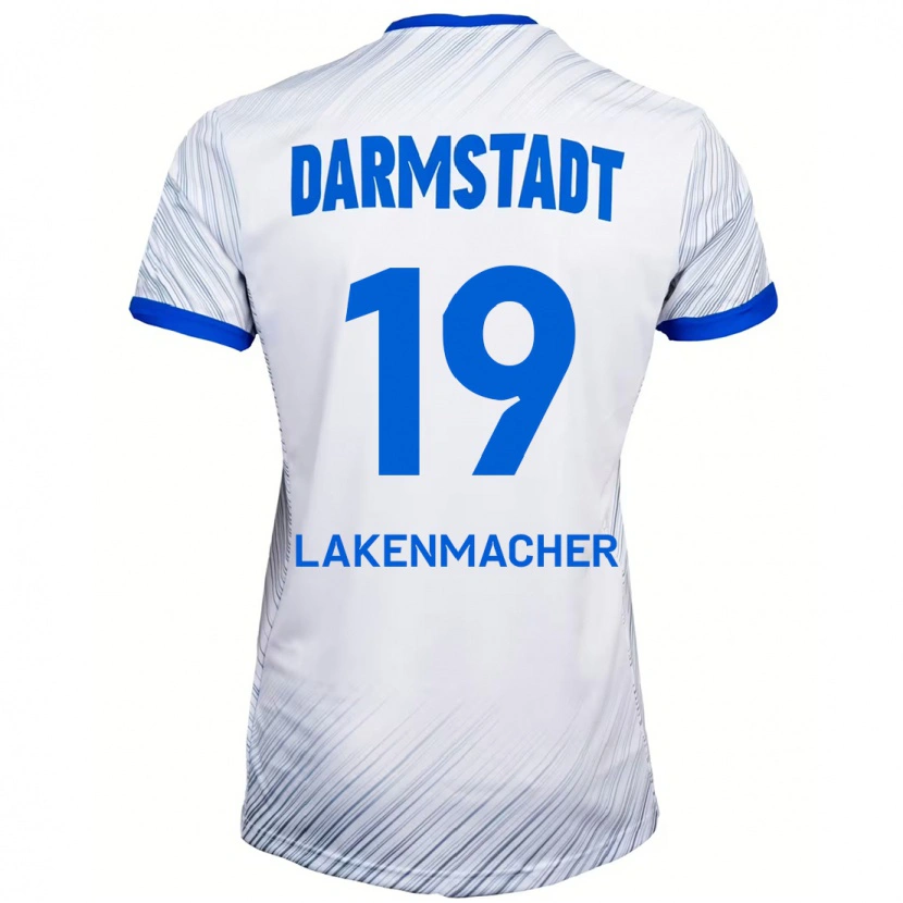 Danxen Kid Fynn Lakenmacher #19 White Blue Away Jersey 2024/25 T-Shirt