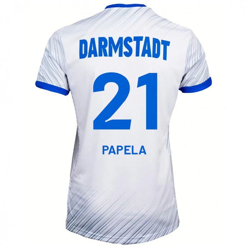 Danxen Kid Merveille Papela #21 White Blue Away Jersey 2024/25 T-Shirt