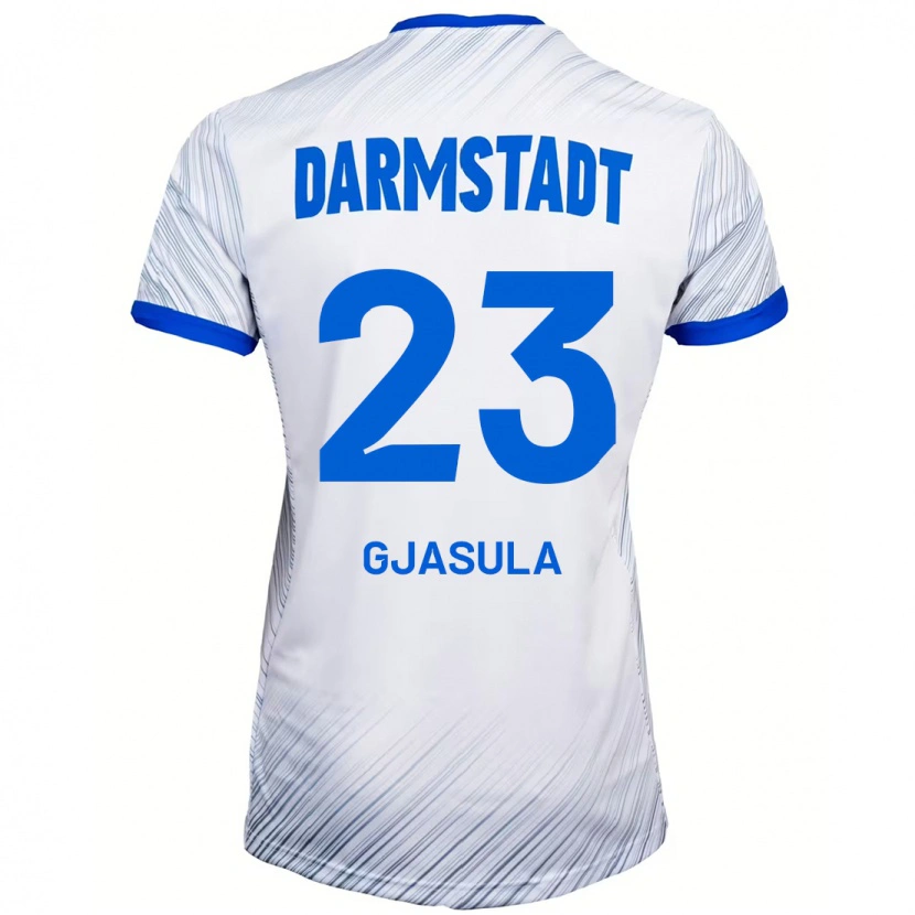 Danxen Kid Klaus Gjasula #23 White Blue Away Jersey 2024/25 T-Shirt