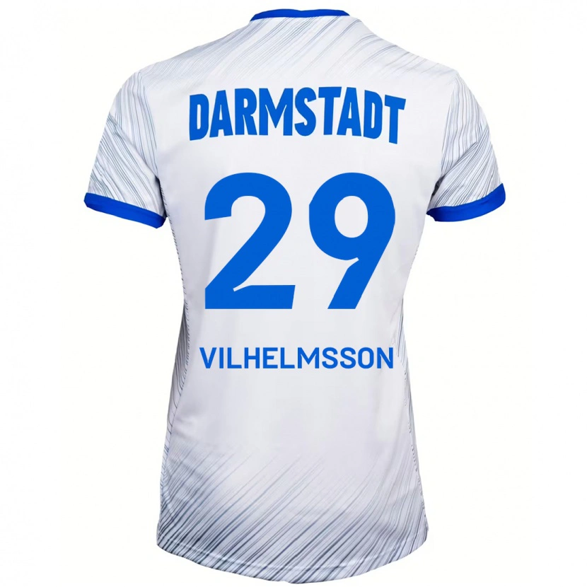 Danxen Kid Oscar Vilhelmsson #29 White Blue Away Jersey 2024/25 T-Shirt