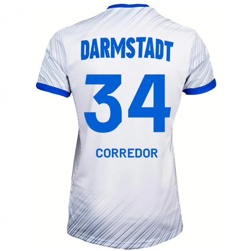 Danxen Kid Killian Corredor #34 White Blue Away Jersey 2024/25 T-Shirt