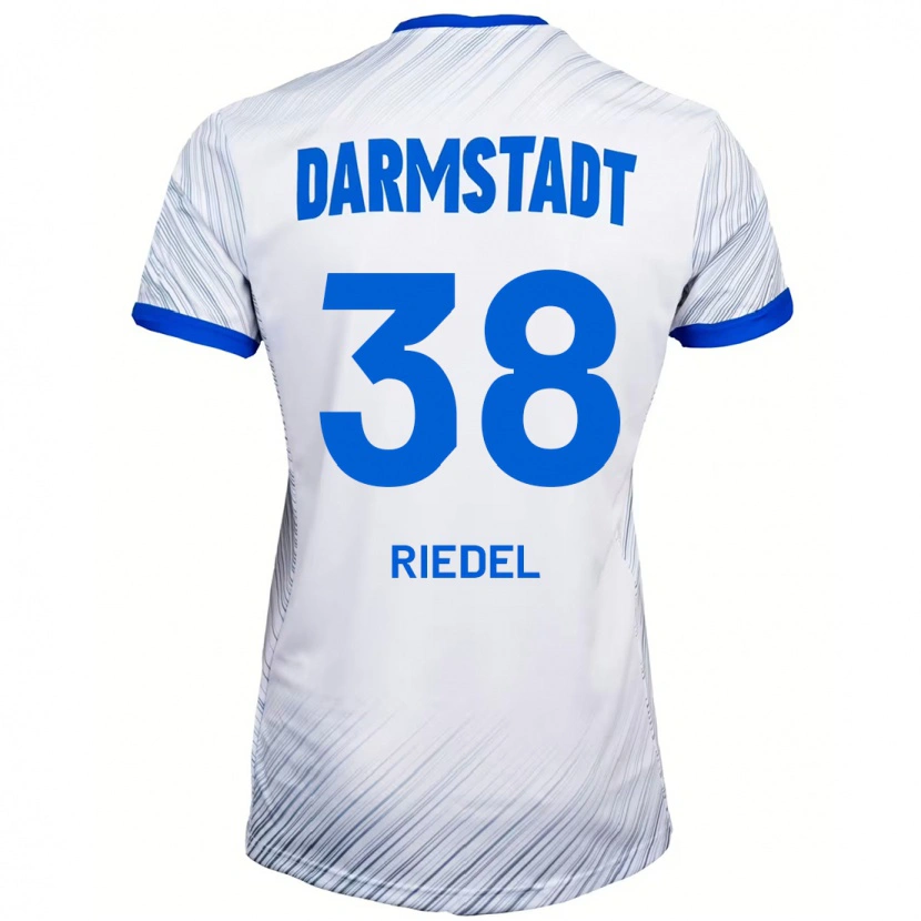 Danxen Kid Clemens Riedel #38 White Blue Away Jersey 2024/25 T-Shirt