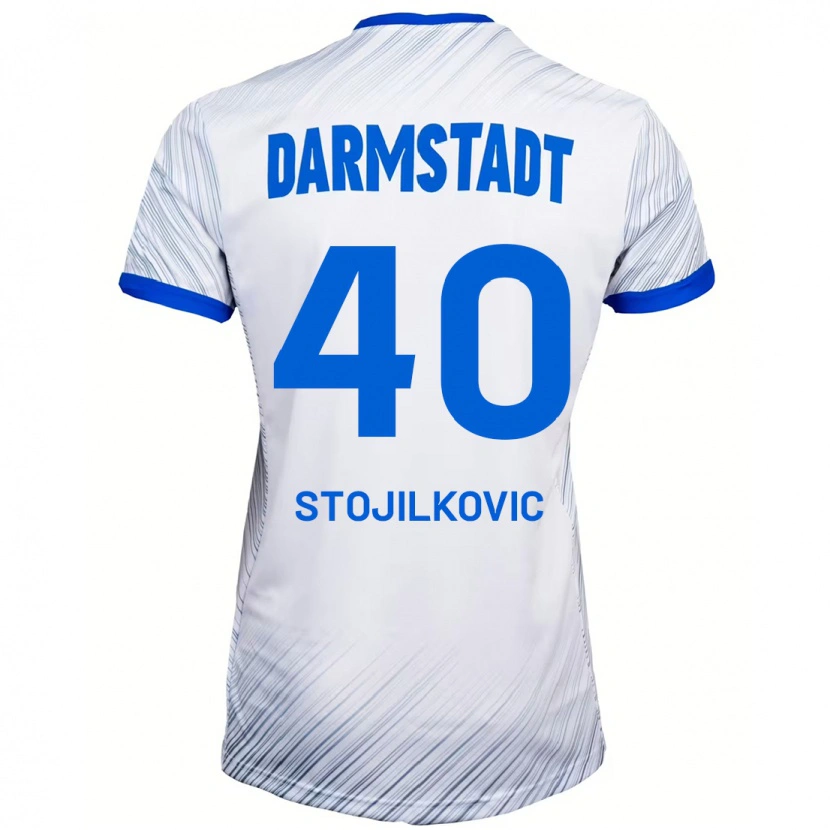 Danxen Kid Filip Stojilkovic #40 White Blue Away Jersey 2024/25 T-Shirt