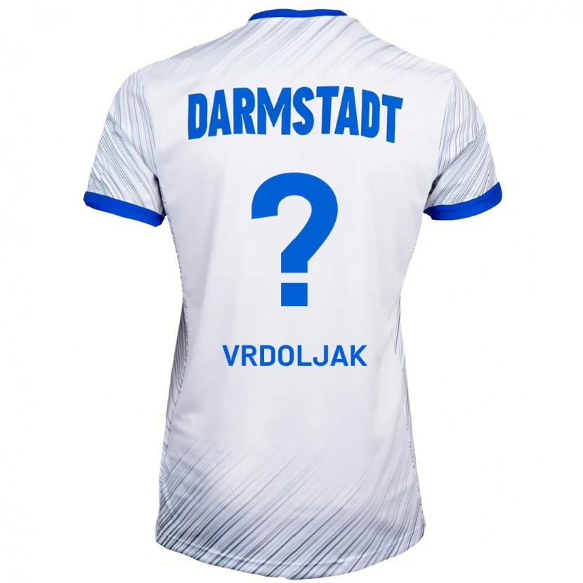 Danxen Kid Tomislav Vrdoljak #0 White Blue Away Jersey 2024/25 T-Shirt