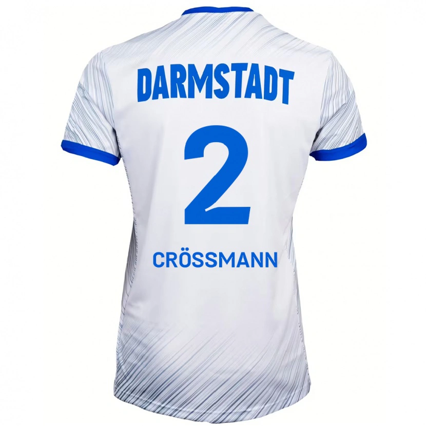 Danxen Kid Elias Crößmann #2 White Blue Away Jersey 2024/25 T-Shirt