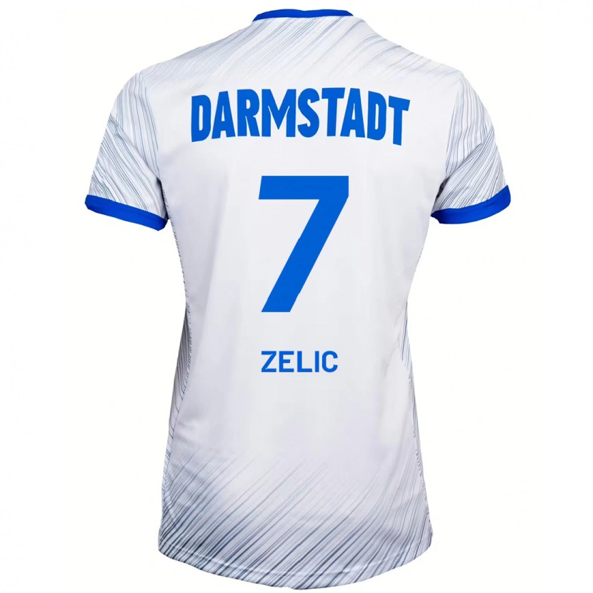 Danxen Kid Mateo Zelic #7 White Blue Away Jersey 2024/25 T-Shirt