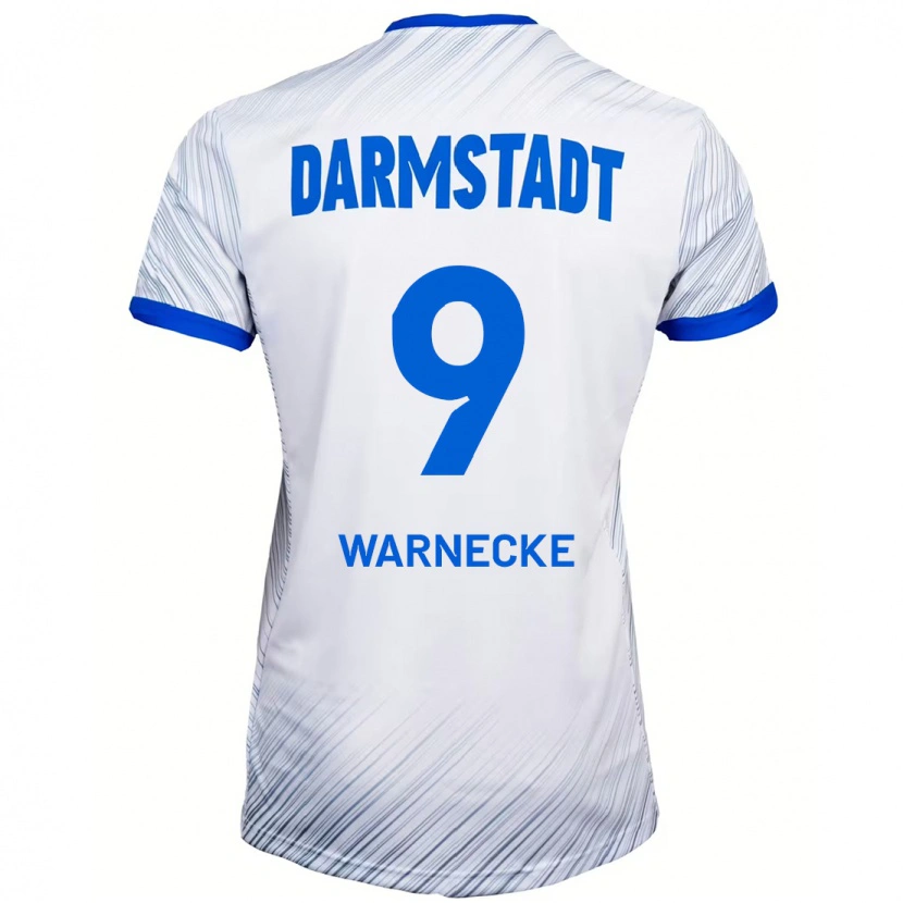 Danxen Kid Ben Warnecke #9 White Blue Away Jersey 2024/25 T-Shirt