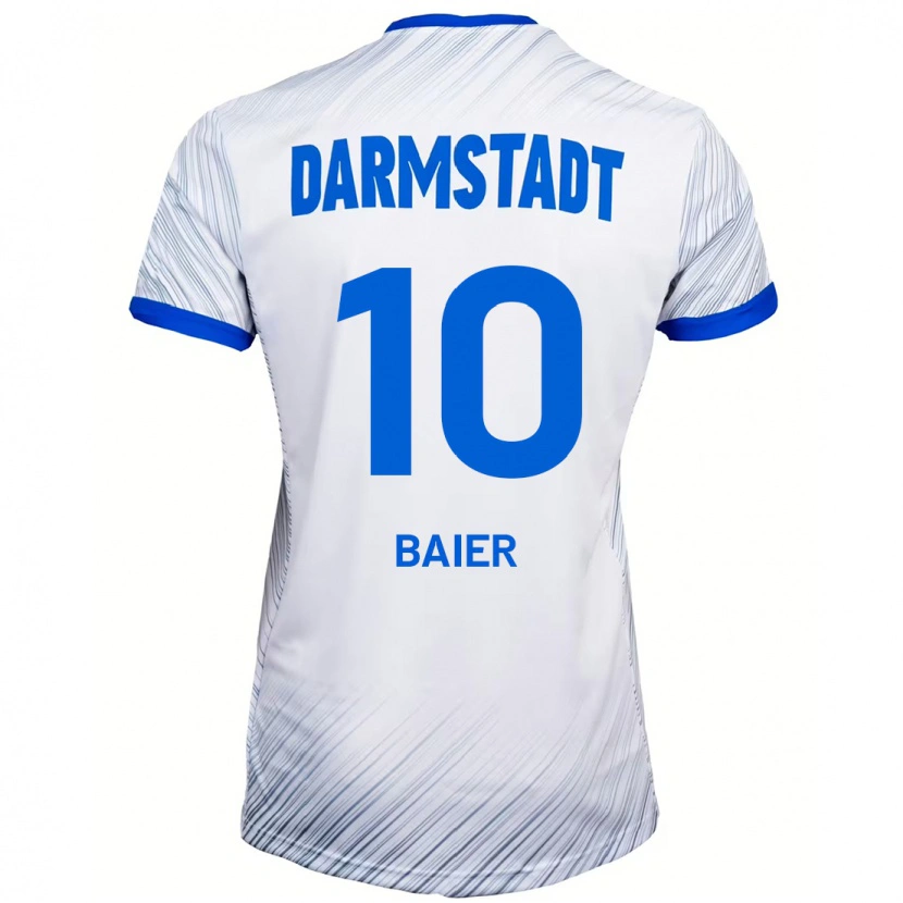 Danxen Kid Nico Baier #10 White Blue Away Jersey 2024/25 T-Shirt