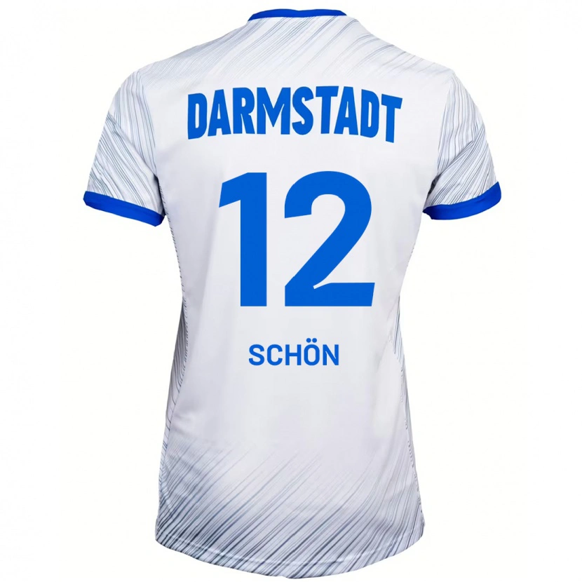 Danxen Kid Lars Schön #12 White Blue Away Jersey 2024/25 T-Shirt