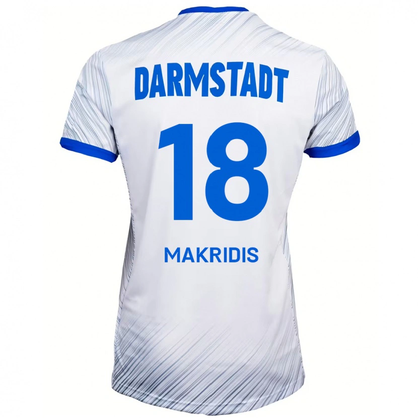 Danxen Kid Georgios Makridis #18 White Blue Away Jersey 2024/25 T-Shirt