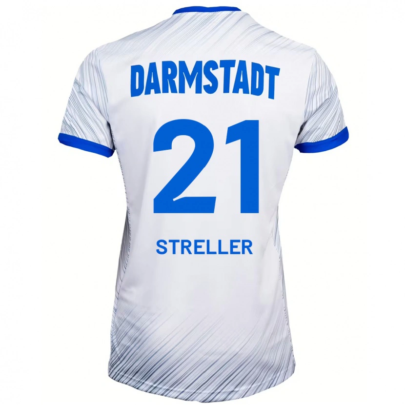 Danxen Kid Till Streller #21 White Blue Away Jersey 2024/25 T-Shirt