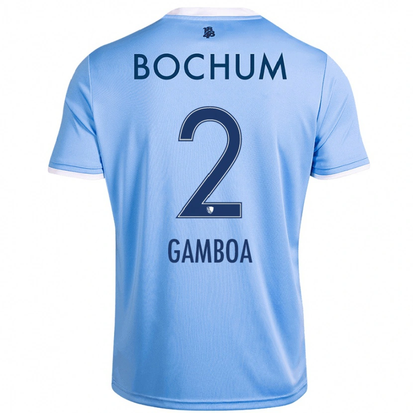 Danxen Kid Cristian Gamboa #2 Sky Blue Away Jersey 2024/25 T-Shirt