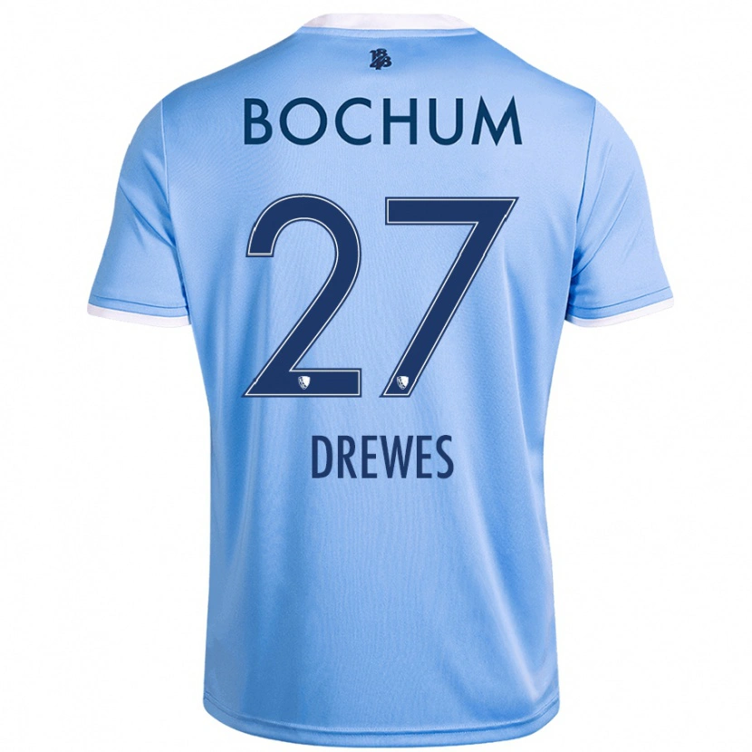 Danxen Kid Patrick Drewes #27 Sky Blue Away Jersey 2024/25 T-Shirt