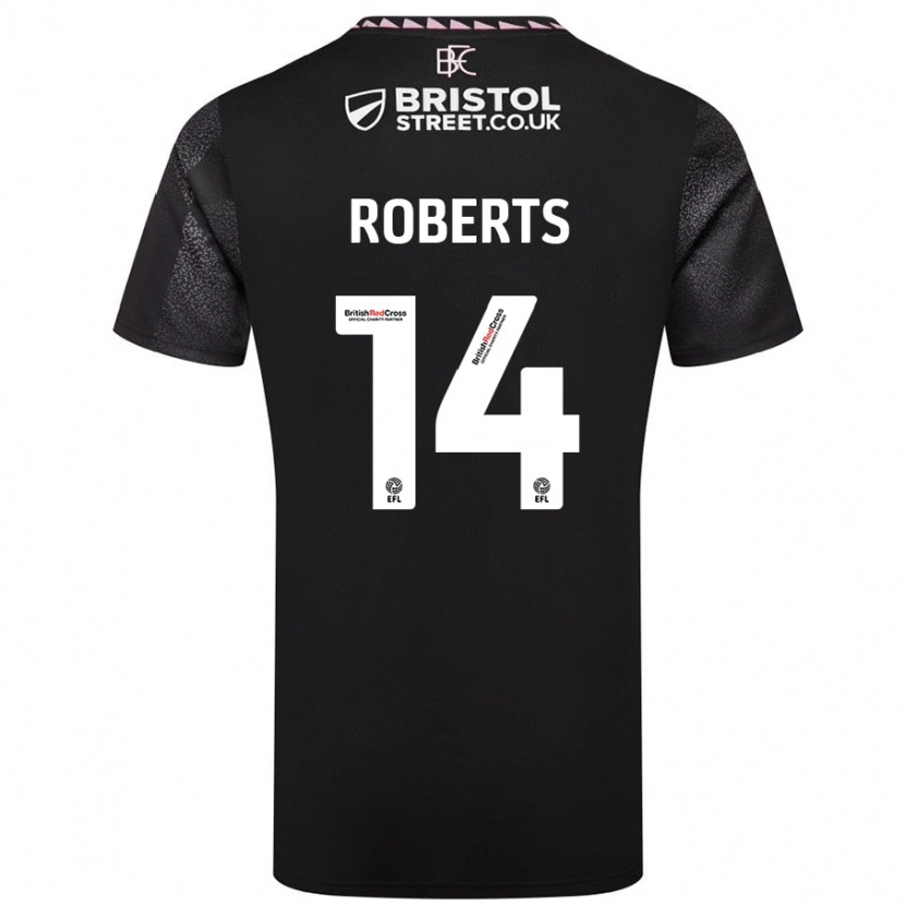 Danxen Kid Connor Roberts #14 Black Away Jersey 2024/25 T-Shirt