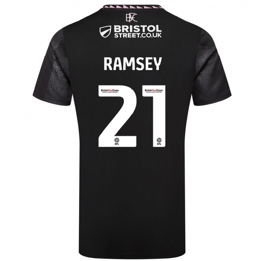 Danxen Kid Aaron Ramsey #21 Black Away Jersey 2024/25 T-Shirt