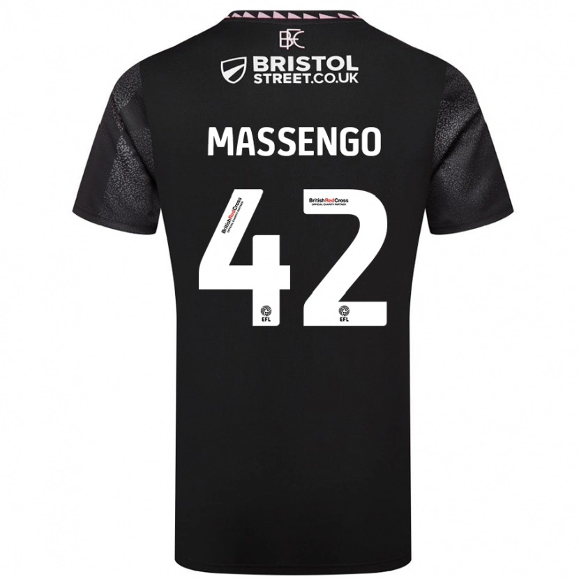 Danxen Kid Han-Noah Massengo #42 Black Away Jersey 2024/25 T-Shirt