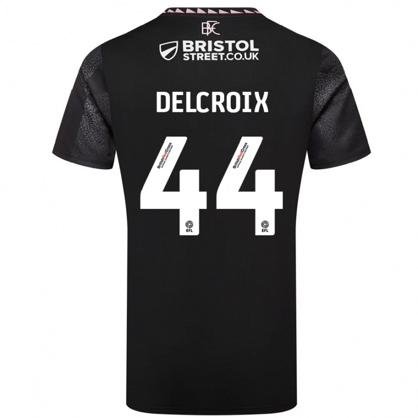 Danxen Kid Hannes Delcroix #44 Black Away Jersey 2024/25 T-Shirt