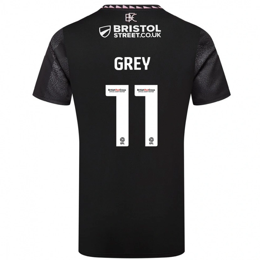 Danxen Kid Anna Grey #11 Black Away Jersey 2024/25 T-Shirt