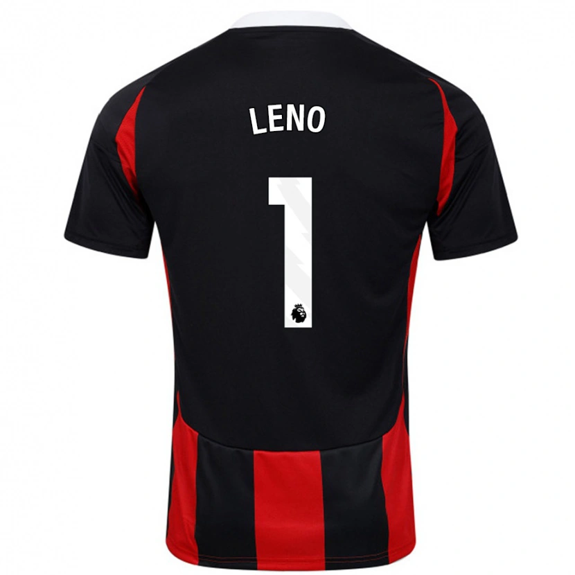 Danxen Kid Bernd Leno #1 Black Red Away Jersey 2024/25 T-Shirt