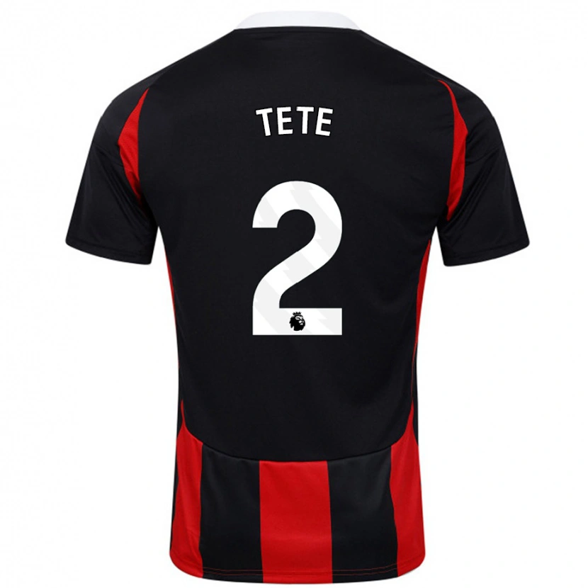 Danxen Kid Kenny Tete #2 Black Red Away Jersey 2024/25 T-Shirt