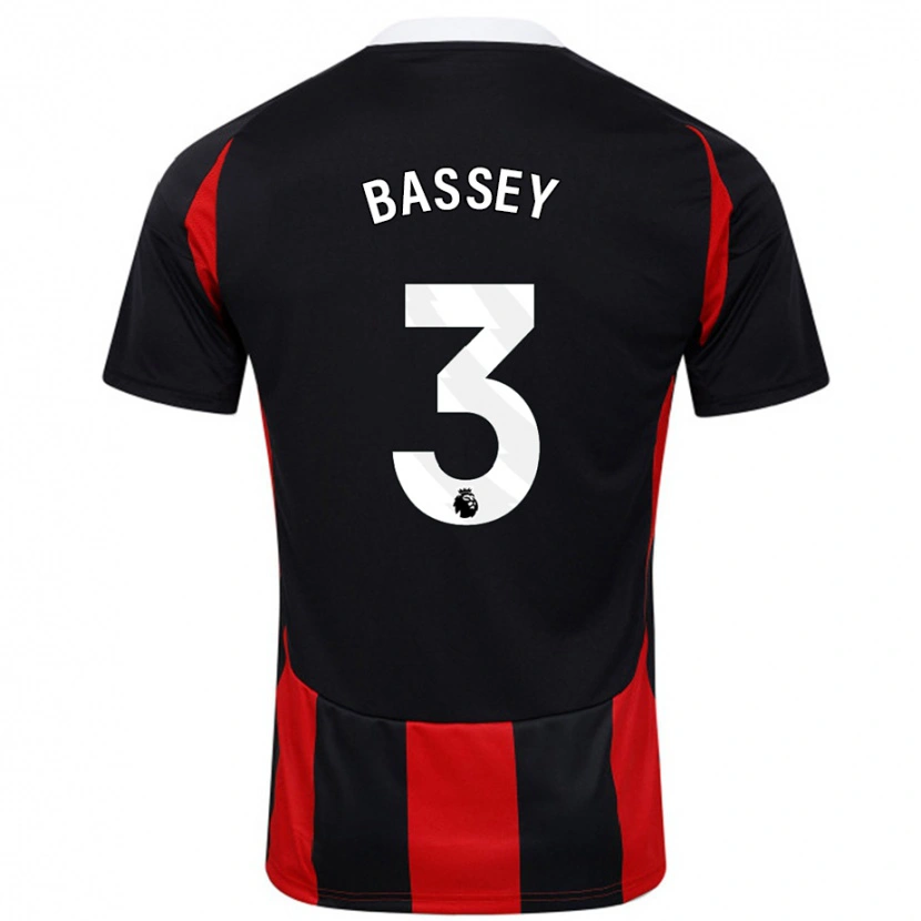 Danxen Kid Calvin Bassey #3 Black Red Away Jersey 2024/25 T-Shirt