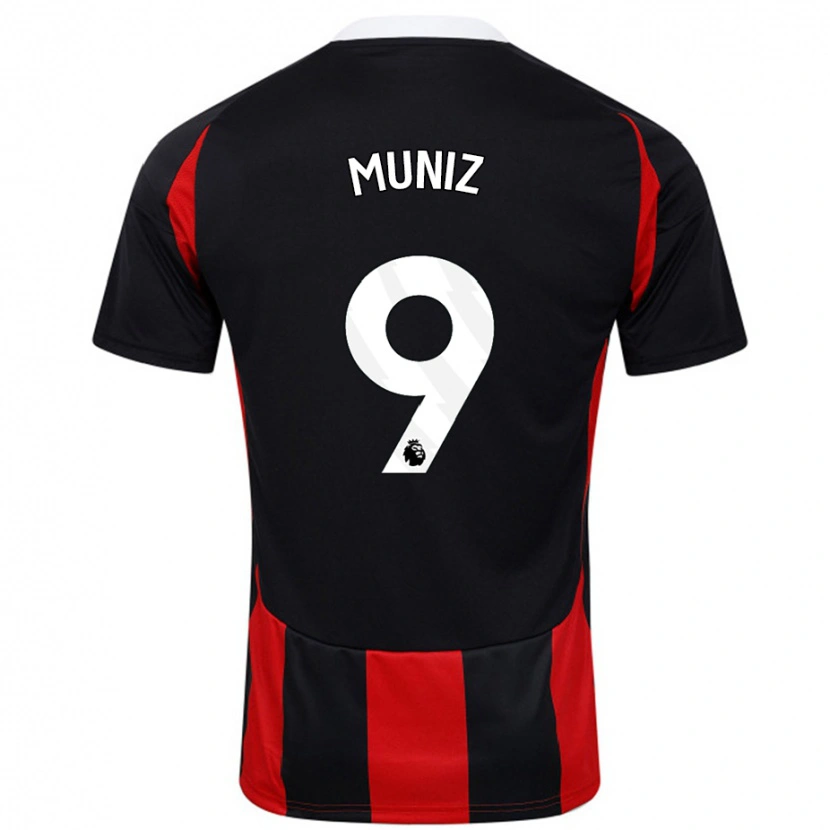 Danxen Kid Rodrigo Muniz #9 Black Red Away Jersey 2024/25 T-Shirt