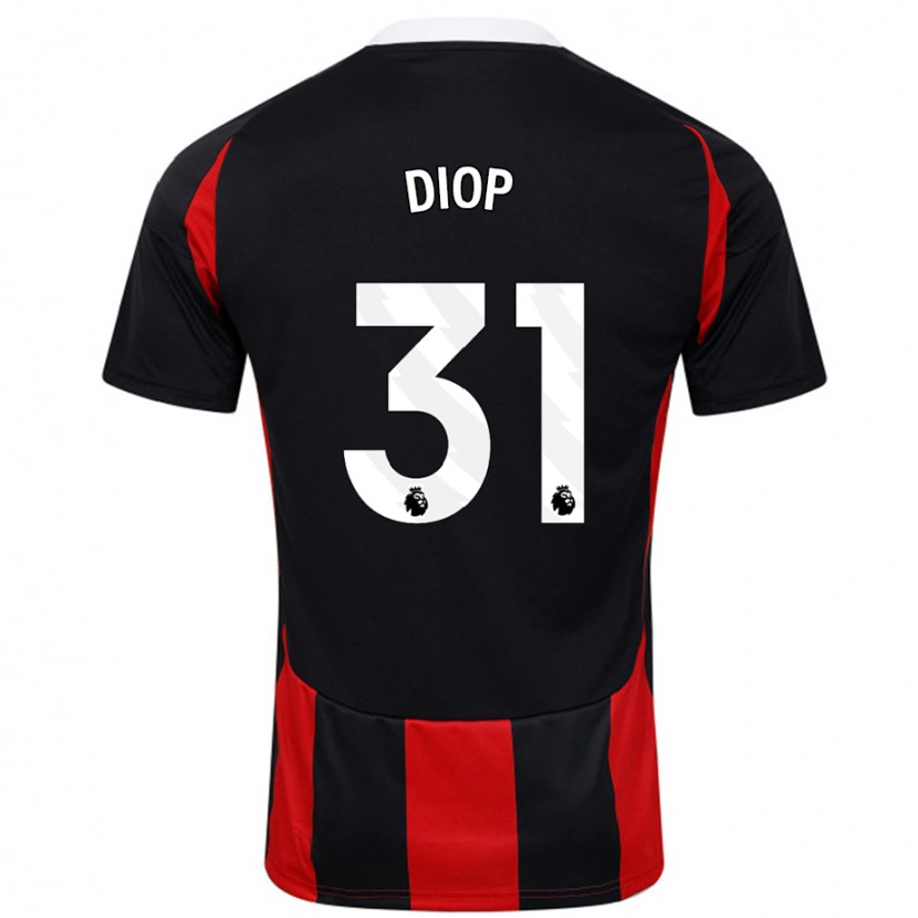 Danxen Kid Issa Diop #31 Black Red Away Jersey 2024/25 T-Shirt