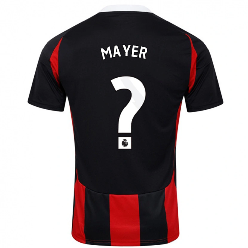 Danxen Kid Oliver Mayer #0 Black Red Away Jersey 2024/25 T-Shirt