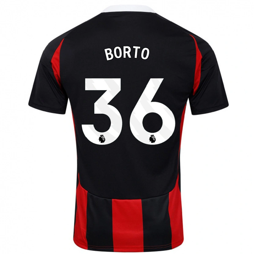 Danxen Kid Alex Borto #36 Black Red Away Jersey 2024/25 T-Shirt