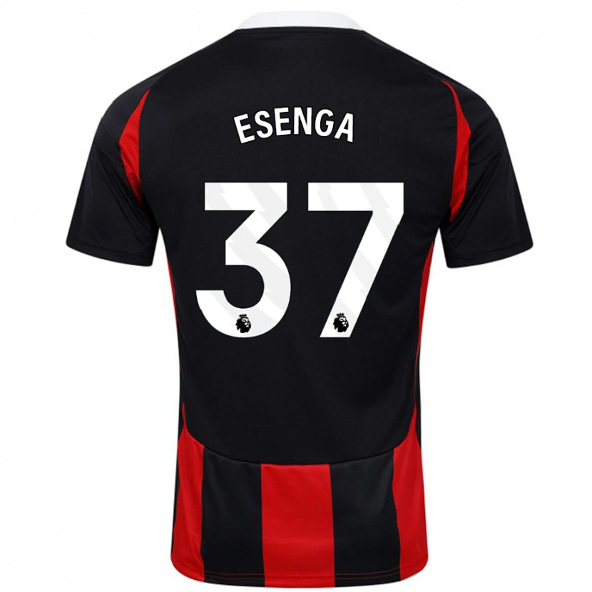 Danxen Kid Jonathan Esenga #37 Black Red Away Jersey 2024/25 T-Shirt