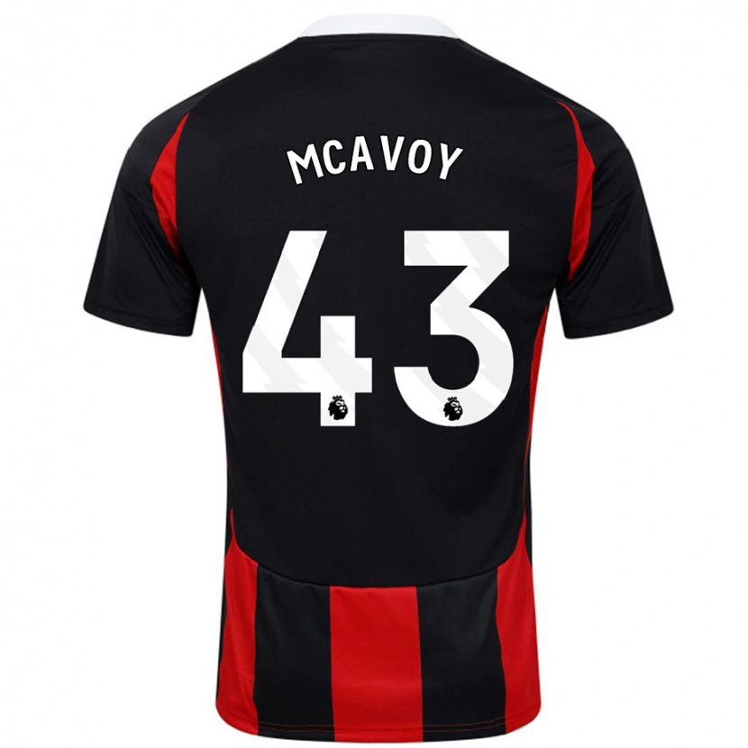 Danxen Kid Connor Mcavoy #43 Black Red Away Jersey 2024/25 T-Shirt