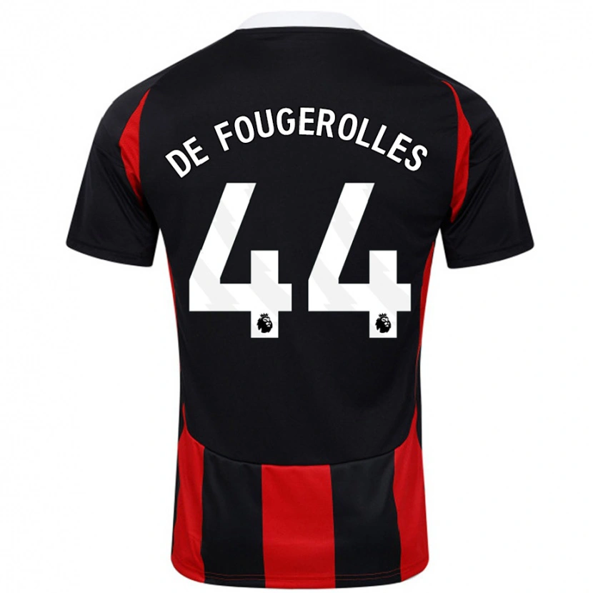 Danxen Kid Luc De Fougerolles #44 Black Red Away Jersey 2024/25 T-Shirt