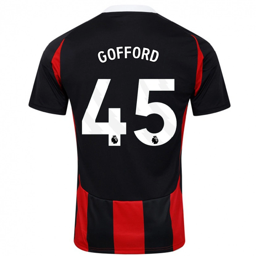 Danxen Kid Oliver Gofford #45 Black Red Away Jersey 2024/25 T-Shirt