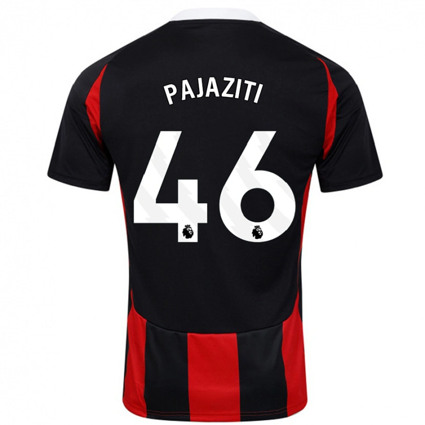 Danxen Kid Adrion Pajaziti #46 Black Red Away Jersey 2024/25 T-Shirt