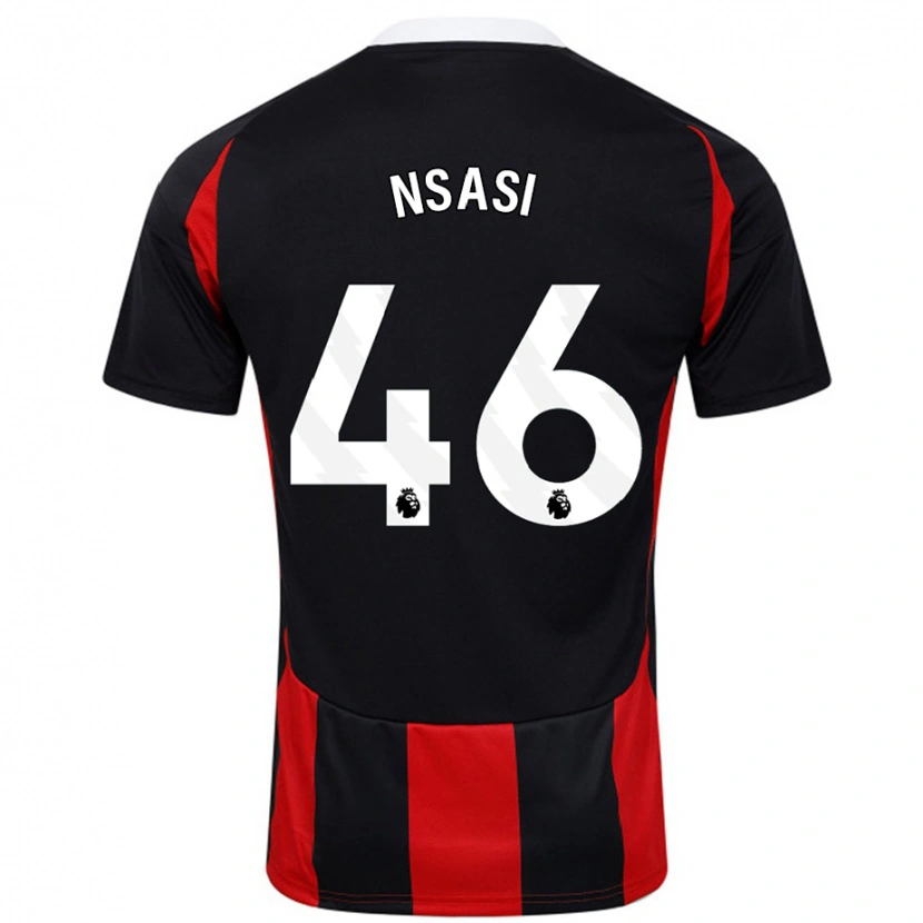 Danxen Kid Eddie Nsasi #46 Black Red Away Jersey 2024/25 T-Shirt