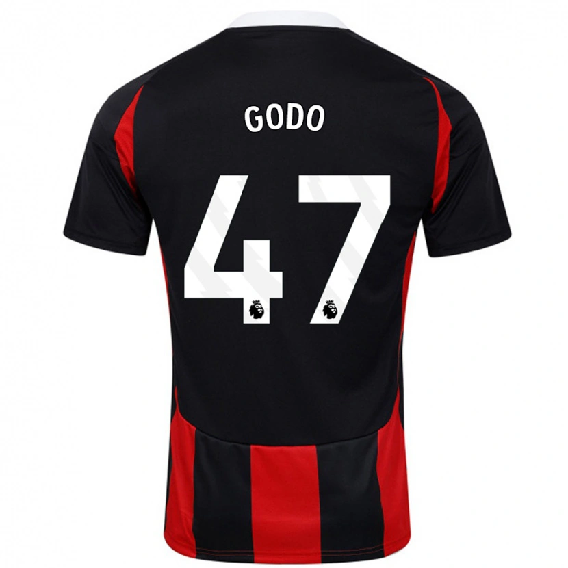 Danxen Kid Martial Godo #47 Black Red Away Jersey 2024/25 T-Shirt