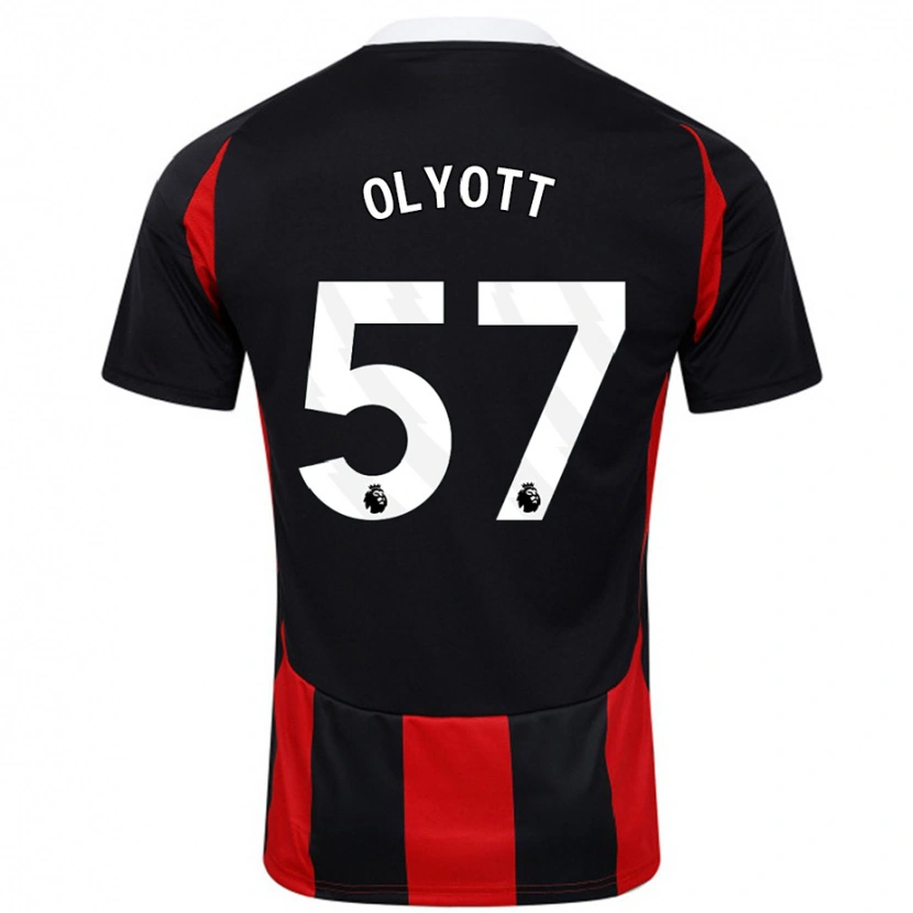 Danxen Kid Tom Olyott #57 Black Red Away Jersey 2024/25 T-Shirt